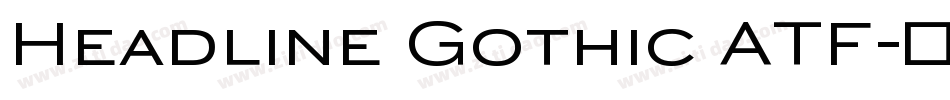 Headline Gothic ATF字体转换